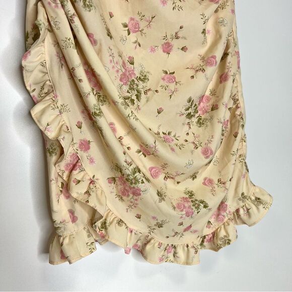 CIDER Floral One Shoulder Ruffle Mini Dress Small - Picture 3 of 11
